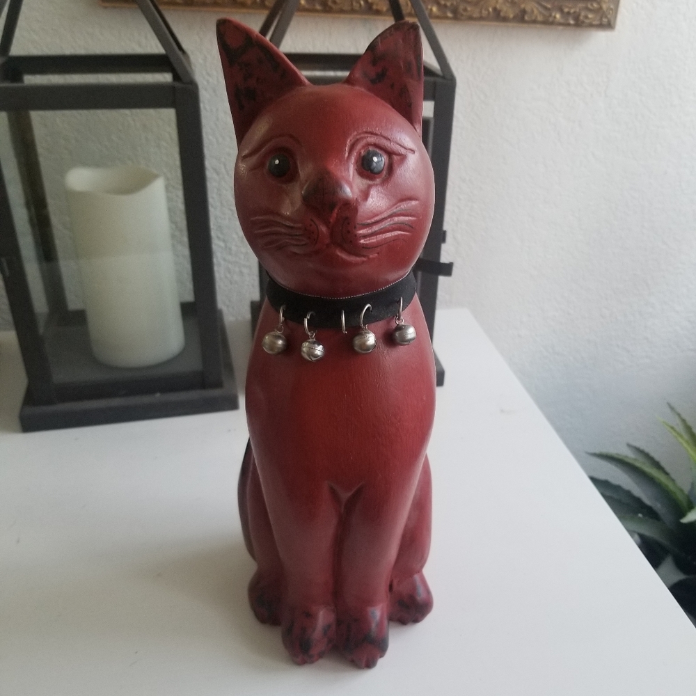 Red Cat Figurine